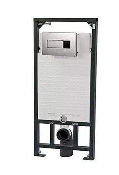 AZP BRNO montážní prvek pro WC 121 cm, se splachovací nádržkou, senzorový splachovač, chrom