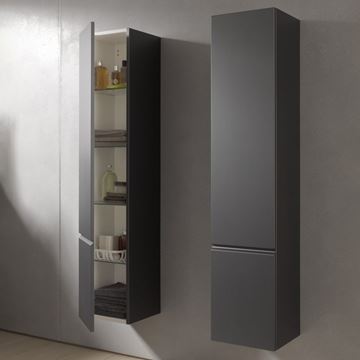 LAUFEN PRO S vysoká skříňka 35x33,5x165 cm, 1 dvířka, panty vlevo, matný grafit H4831210954801 Obrázek - fotka