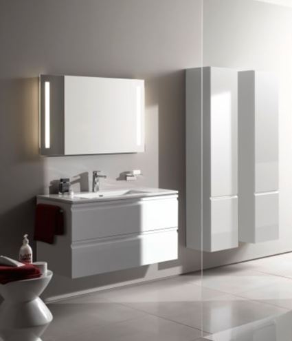 LAUFEN PRO S vysoká skříňka 35x33,5x165 cm, 1 dvířka, panty vpravo, lesklá bílá H4831220954751 Obrázek - fotka