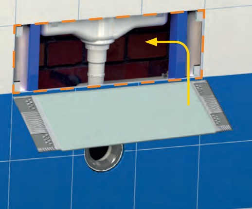SFA SANIBROY SANIWALL PRO UP montážní prvek pro WC 113 cm, se splachovací nádržkou a přečerpávacím systémem, s tlačítkem WALLPROUPDAC Obrázek - fotka