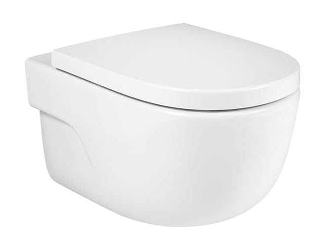 ROCA MERIDIAN závěsné WC s montážním prvkem TECEprofil, Rimless splachování, SoftClose sedátko, chromové tlačítko PT2.TEDF-RSC.CR.34 Obrázek - fotka