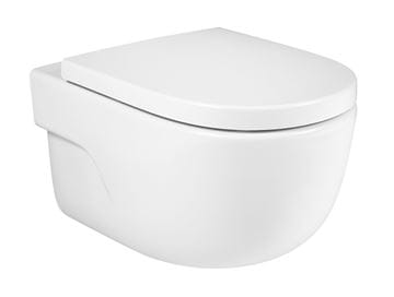 ROCA MERIDIAN závěsné WC s montážním prvkem TECEprofil, Rimless splachování, SoftClose sedátko, chromové tlačítko PT2.TEDF-RSC.CR.34 Obrázek - fotka
