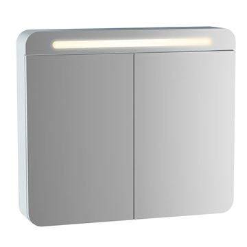 VITRA SENTO zrcadlová skříňka 80x70x15 cm, osvětlení, s vypínačem, matt white