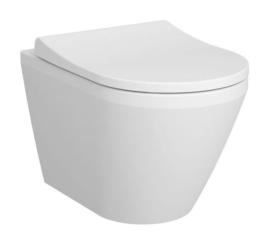 VITRA INTEGRA závěsné WC s montážním prvkem TECEprofil, Rim-ex splachování, SoftClose sedátko, chromové tlačítko PT2.TEDF-RSC.CR.31 Obrázek - fotka