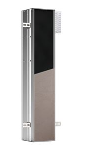 CONCEPT 300 nízká skříňka 15,3x15x80,3 cm, 1 dvířka, panty vlevo, Push-open, s držákem toaletního papíru, s WC štětkou, k obložení