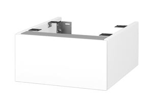 DŘEVOJAS DSD SZZ 40 nízká skříňka 40x50x20 cm, 1 zásuvka, Push-open, bílá lesk/bílá vysoký lesk