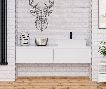 DŘEVOJAS DSD SZZ 60 nízká skříňka 60x50x20 cm, 1 zásuvka, Push-open, lesklá bílá/bílá vysoký lesk 224929-T31 Obrázek - fotka