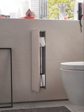 CONCEPT 300 nízká skříňka 15,4x15x65,8 cm, 1 dvířka, panty vlevo, Push-open, s držákem toaletního papíru, s WC štětkou, k obložení 015-2079 Obrázek - fotka