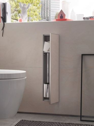 CONCEPT 300 nízká skříňka 15,4x15x65,8 cm, 1 dvířka, panty vpravo, Push-open, s držákem toaletního papíru, s WC štětkou, k obložení 015-2080 Obrázek - fotka