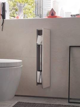 CONCEPT 300 nízká skříňka 15,4x15x65,8 cm, 1 dvířka, panty vpravo, Push-open, s držákem toaletního papíru, s WC štětkou, k obložení 015-2080 Obrázek - fotka