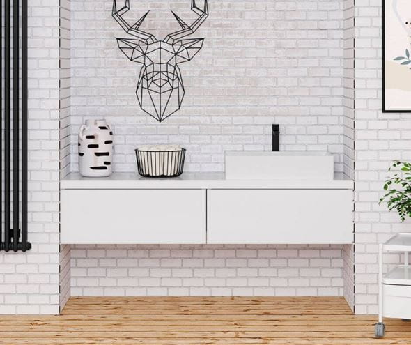 DŘEVOJAS DSD SZZ2 40 nízká skříňka 40x50x40 cm, 2 zásuvky, Push-open, lesklá bílá/bílá vysoký lesk 224509-T31 Obrázek - fotka