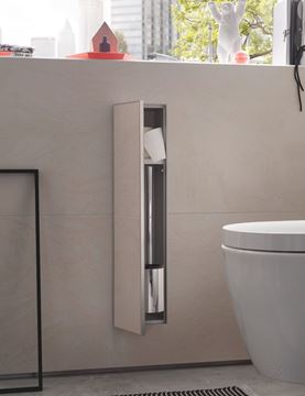 CONCEPT 300 nízká skříňka 15,4x15x65,8 cm, 1 dvířka, panty vlevo, Push-open, s držákem toaletního papíru, s WC štětkou, k obložení 015-2073 Obrázek - fotka