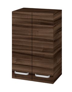 DŘEVOJAS SYD2 50 nízká skříňka 50x35,2x77,1 cm, 2 dvířka, úchytka hliník mat, ořech