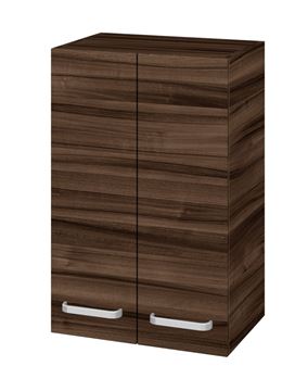 DŘEVOJAS SYD2 50 nízká skříňka 50x35,2x77,1 cm, 2 dvířka, úchytka hliník mat, ořech