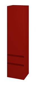 DŘEVOJAS MAJESTY SVDZ2 35 nízká skříňka 35x32,4x137,6 cm, 2 zásuvky, 1 dvířka, panty vlevo, červená vysoký lesk