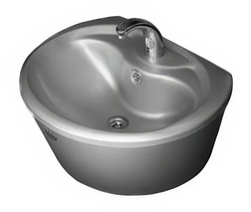 AZP BRNO umyvadlo 56 cm, se senzorovou baterií s regulací teploty, napájení z baterie, nerez
