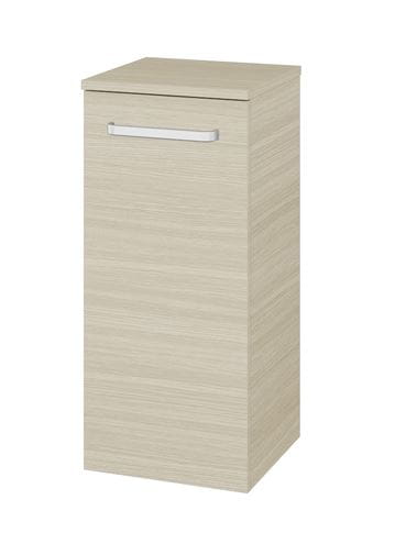 DŘEVOJAS DOS SND 35 nízká skříňka 35,5x36x79,3 cm, 1 dvířka, panty vlevo, úchytka hliník mat, dub/dub 62104-T01 Obrázek - Hlavní obrázek