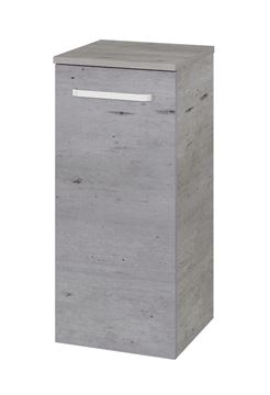 DŘEVOJAS DOS SND 35 nízká skříňka 35,5x36x79,3 cm, 1 dvířka, panty vlevo, úchytka hliník mat, beton