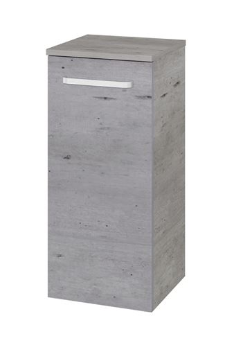 DŘEVOJAS DOS SND 35 nízká skříňka 35,5x36x79,3 cm, 1 dvířka, panty vlevo, úchytka hliník mat, beton 62791-T01 Obrázek - Hlavní obrázek