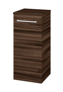 DŘEVOJAS DOS SND 35 nízká skříňka 35,5x36x79,3 cm, 1 dvířka, panty vlevo, úchytka chrom, ořech