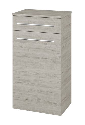 DŘEVOJAS DOS SNDKZ 50 nízká skříňka 50,5x36x93,8 cm, 1 zásuvka, 1 dvířka, s košem, úchytka ocel, oregon 63149-T02 Obrázek - Hlavní obrázek