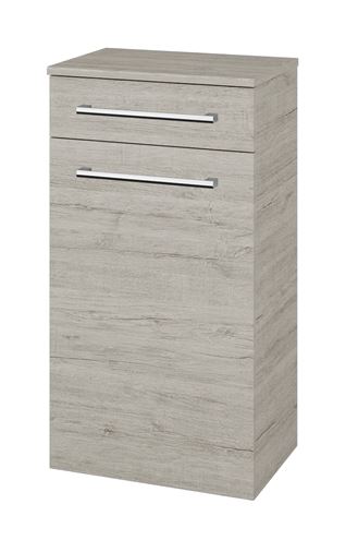 DŘEVOJAS DOS SNDKZ 50 nízká skříňka 50,5x36x93,8 cm, 1 zásuvka, 1 dvířka, s košem, úchytka chrom, oregon 63149-T03 Obrázek - Hlavní obrázek