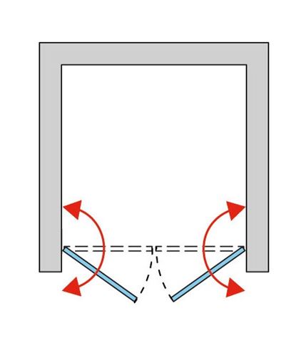 CONCEPT 200 sprchové dveře 75x200 cm, lítací, aluchrom/čiré sklo CON20755007 Obrázek - fotka