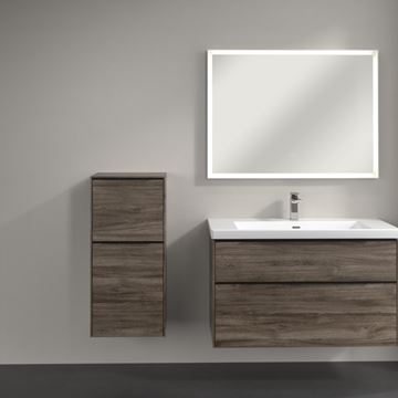 VILLEROY & BOCH SUBWAY 3.0 nízká skříňka 40x36,2x86 cm, 1 zásuvka, 1 dvířka, panty vlevo, Stone Oak C59401RK Obrázek - fotka