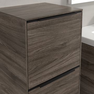 VILLEROY & BOCH SUBWAY 3.0 nízká skříňka 40x36,2x86 cm, 1 zásuvka, 1 dvířka, panty vpravo, Stone Oak C59501RK Obrázek - fotka