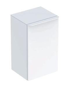 GEBERIT SMYLE SQUARE nízká skříňka 36x32,6x60 cm, 1 dvířka, panty vlevo, lesklá bílá