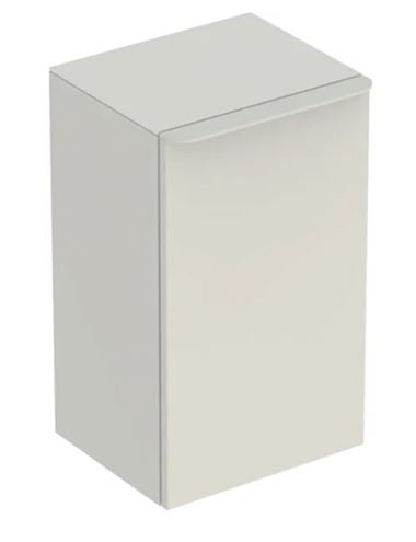 GEBERIT SMYLE SQUARE nízká skříňka 36x32,6x60 cm, 1 dvířka, panty vlevo, lesklá pískově šedá 500.360.JL.1 Obrázek - Hlavní obrázek
