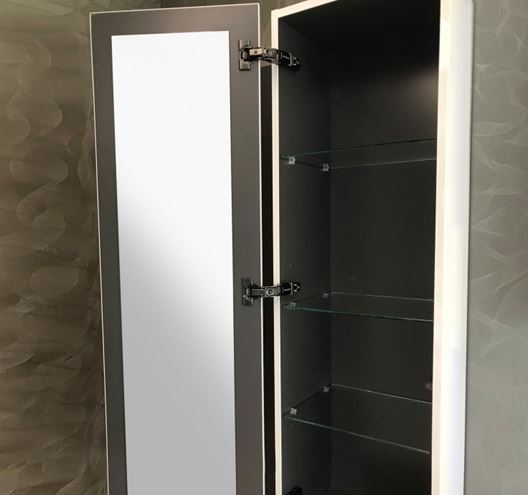 GEBERIT SMYLE SQUARE nízká skříňka 36x29,9x118 cm, 1 dvířka, Push-open, lesklá bílá 500.361.00.1 Obrázek - fotka