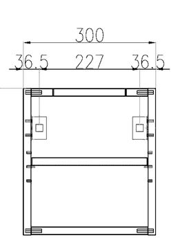 CONCEPT MODULAR nízká skříňka 30x47,3x33,2 cm, 1 police, herkules 807900 Technický nákres