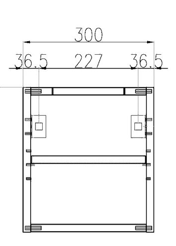 CONCEPT MODULAR nízká skříňka 30x47,3x33,2 cm, 1 police, herkules 807900 Technický nákres