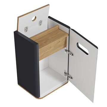 VITRA SENTO nízká skříňka 40x29,5x58cm, 1 dvířka, panty vpravo, antharcite mat 60878 Obrázek - fotka