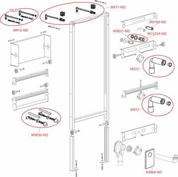 ALCA montážní rám pro umyvadlo 85 cm A104/850 Obrázek - fotka