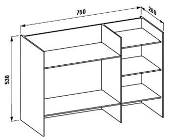 KARTELL BY LAUFEN SOUND-RACK nízká skříňka 75x26x53 cm, 5 polic, smoky grey H3893310850001 Obrázek - fotka