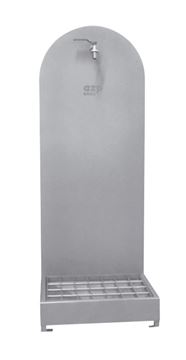 AZP BRNO výlevka 40 cm, s napouštěcím ventilem a roštem, nerez