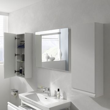 LAUFEN PRO S nízká skříňka 35x18x85 cm, 1 dvířka, panty vlevo, lesklá bílá H4831130954751 Obrázek - fotka