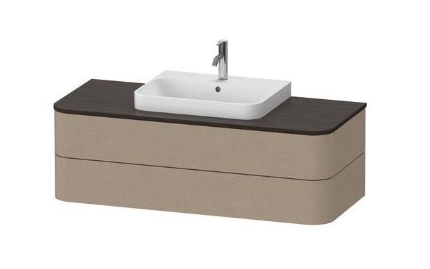DURAVIT HAPPY D.2 deska pod umyvadlo s výřezem 130x55x1,6 cm, ořech HP031KM6969 Obrázek - fotka