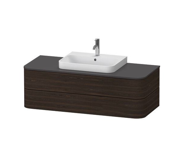 DURAVIT HAPPY D.2 deska pod umyvadlo s výřezem 130x55x1,6 cm, ořech HP031KM6969 Obrázek - fotka