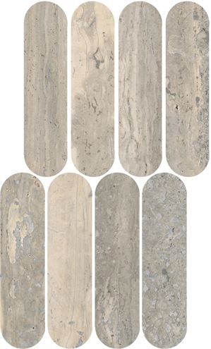 MARAZZI MYSTONE TRAVERTINO mozaika 20x36,5 cm, lesk, silver M9PK Obrázek - Hlavní obrázek