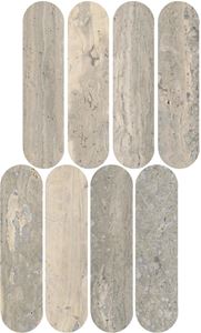 MARAZZI MYSTONE TRAVERTINO mozaika 20x36,5 cm, lesk, silver