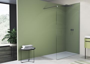 RONAL EASY STR4P stěna walk-in 100x200 cm, aluchrom/čiré sklo STR4P 100 50 07 Obrázek - fotka