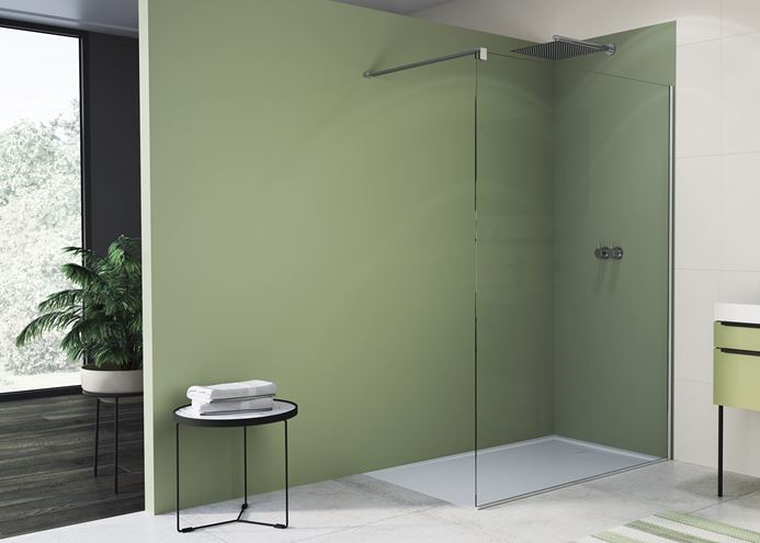 RONAL EASY STR4P stěna walk-in 100x200 cm, aluchrom/čiré sklo STR4P 100 50 07 Obrázek - fotka