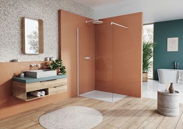 RONAL EASY STR4P stěna walk-in 100x200 cm, aluchrom/čiré sklo STR4P 100 50 07 Obrázek - fotka
