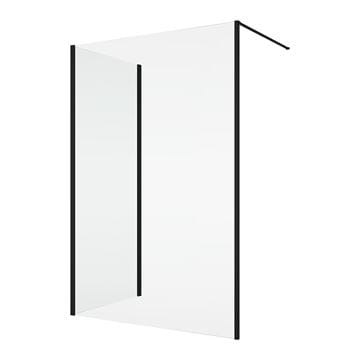RONAL DIVERA D22F1 boční stěna 100x200 cm, matná černá/čiré sklo D22F1 100 06 07 Obrázek - fotka