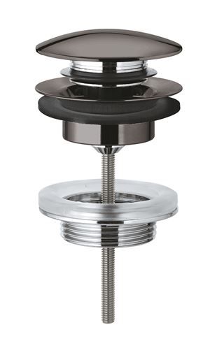 GROHE umyvadlová výpust, click-clack, s přepadem, hard graphite 65807A00 Obrázek - Hlavní obrázek