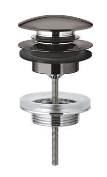 GROHE umyvadlová výpust, click-clack, s přepadem, hard graphite