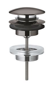 GROHE umyvadlová výpust, click-clack, s přepadem, hard graphite